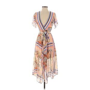 Amanda Uprichard Wrap Midi Dress Venice Print Casual Dress Small Anthropologie